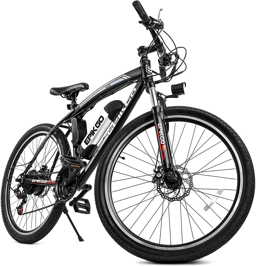 EPIKGO Electric Bike 250W Motor Powered Mountain Bicycle 26" Tire, 20MPH Adult Ebike with P.A.S and 21 Speed-Gear Shifter 36V/8AH Removable Lithium Battery
