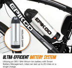 EPIKGO Electric Bike 250W Motor Powered Mountain Bicycle 26" Tire, 20MPH Adult Ebike with P.A.S and 21 Speed-Gear Shifter 36V/8AH Removable Lithium Battery