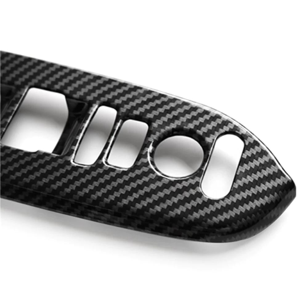 Carbon Fiber Window Lift Switch Panel Cover Trim For Honda CR-V CRV 17-21 Generic