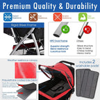 HPZ Pet Rover Premium Heavy Duty Dog/Cat/Pet Stroller Travel Carriawith Convertible Compartment/Zipperless Entry/Reversible Handlebar/Pump-Rubber Tires for Small, Medium, LarPets