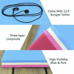 Goplus 3-layer Water Mat Floating Pad Island Water Sports Recreation Relaxing 18' x 6'