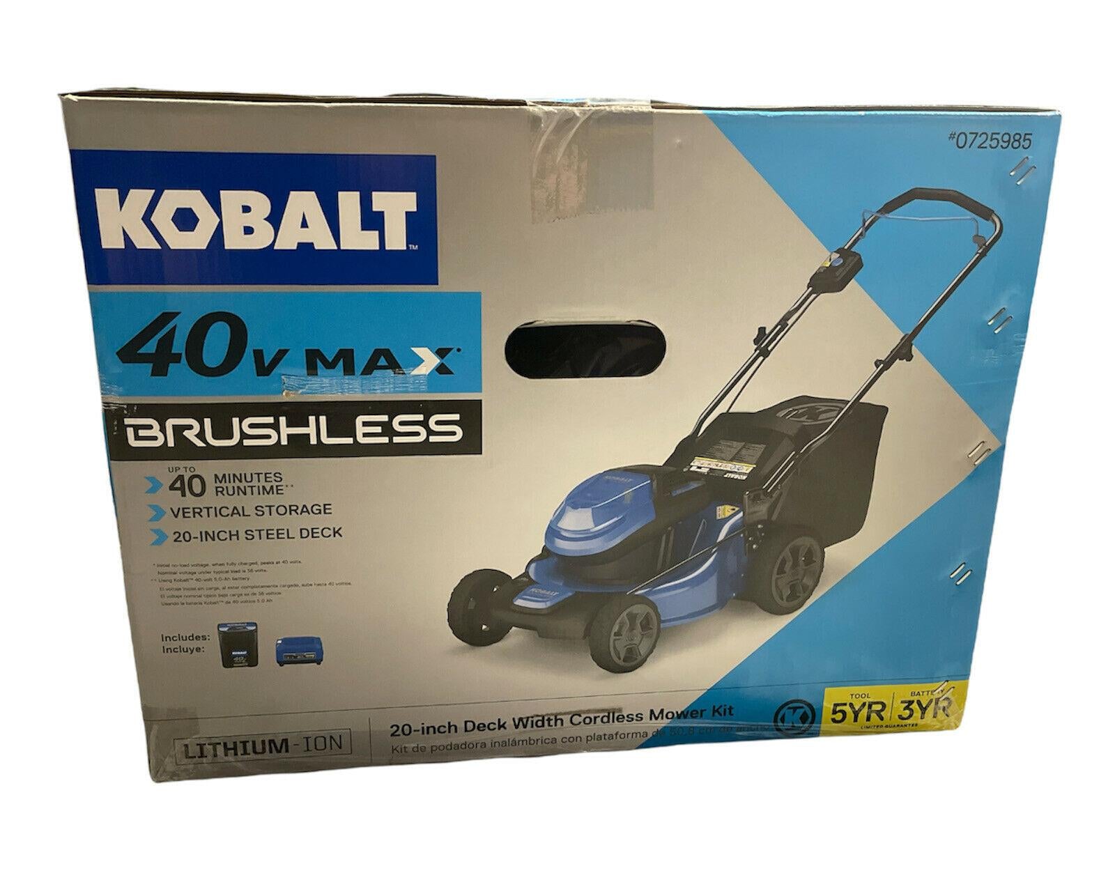 Kobalt KM-1640 40V Cordless Electric Lawn Mower (Batteries & Charger Included)