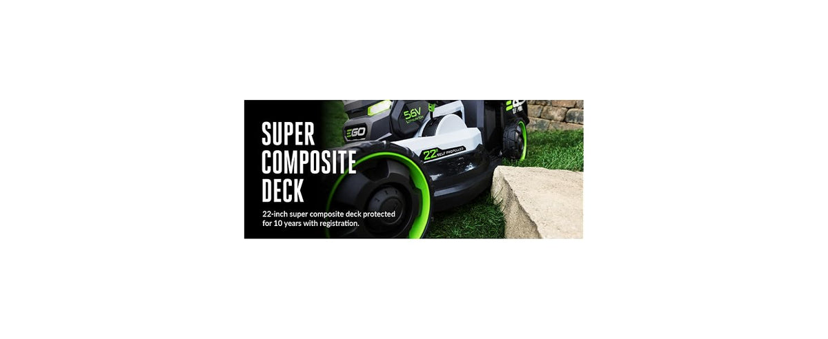 Electric Lawn Mower, Self-Propelled Cordless with 22" Super Composite Deck, Tool Only, Battery and Charger Not Included - LM2240SP