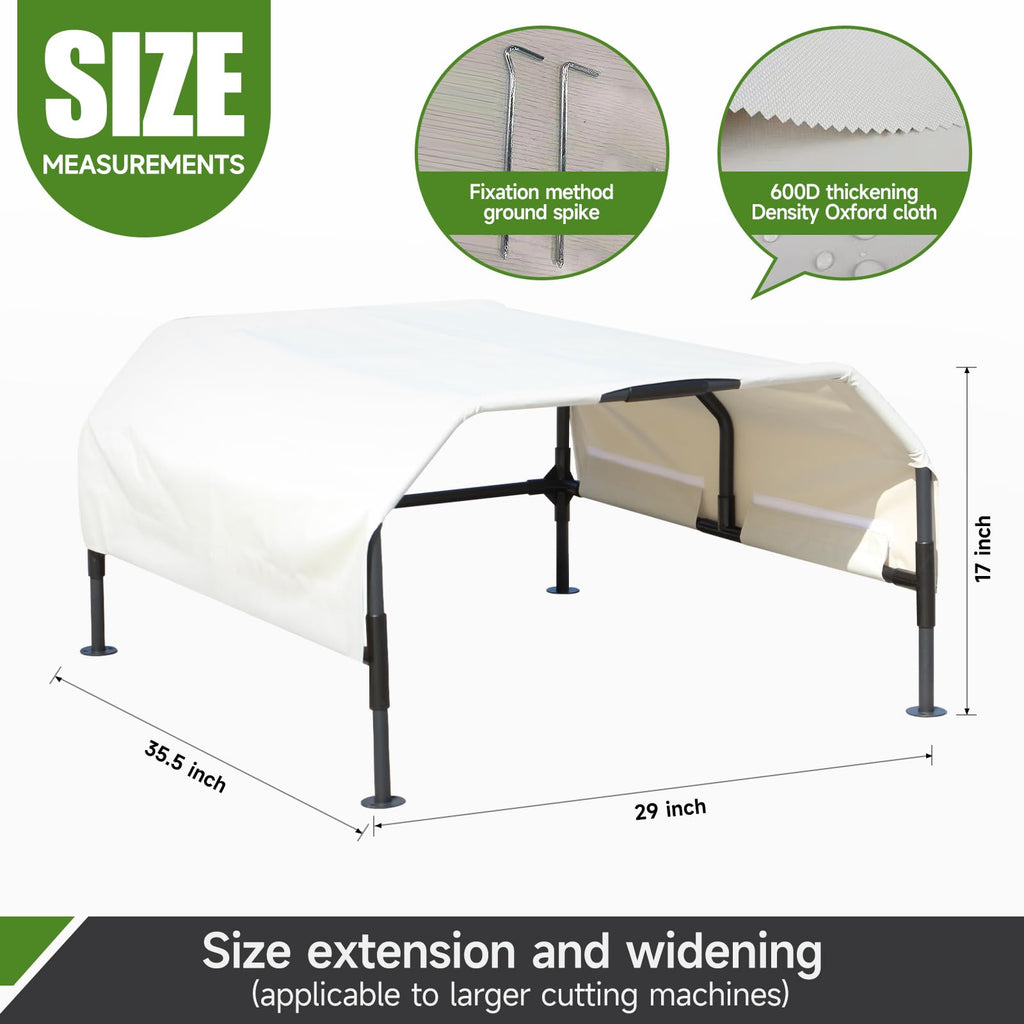 Robot Mower Garage, Rainproof UV-Proof Shelter for All Mowers | Thickened 600D Oxford fabric | Rust-proof steel frame | 35.5×29×17in | Fits Lymow, Segway, , , &amp; more