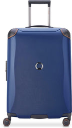 Cactus Hardside Luggage with Spinner Wheels, Navy, Checked-Medium 24 Inch