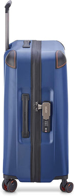 Cactus Hardside Luggage with Spinner Wheels, Navy, Checked-Medium 24 Inch
