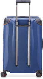 Cactus Hardside Luggage with Spinner Wheels, Navy, Checked-Medium 24 Inch