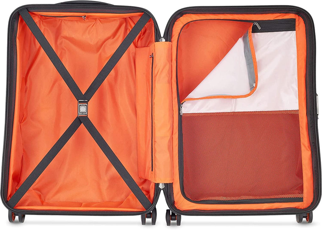 Cactus Hardside Luggage with Spinner Wheels, Navy, Checked-Medium 24 Inch