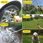 HMBB Garden Hose Nozzles, Upgraded Portable Expandable Water Hose Extensible Magic Flexible Garden Watering Hose High Pressure Car Wash Spray Gun Nozzle Gardening Rubber Hoses