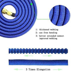 HMBB Garden Hose Nozzles, Upgraded Portable Expandable Water Hose Extensible Magic Flexible Garden Watering Hose High Pressure Car Wash Spray Gun Nozzle Gardening Rubber Hoses