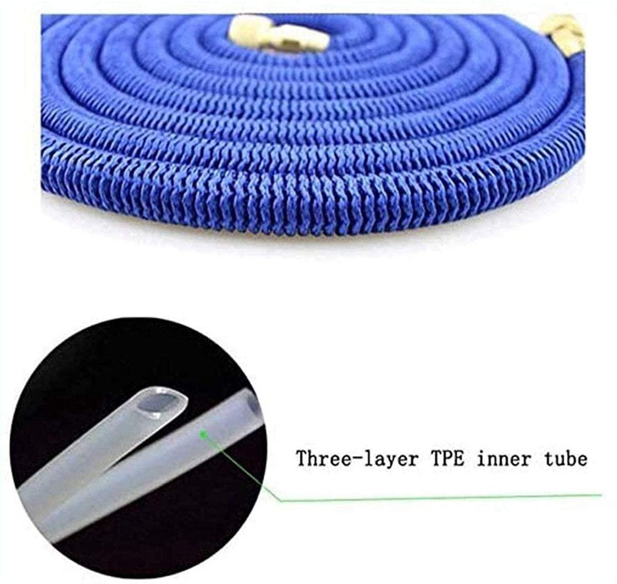 HMBB Garden Hose Nozzles, Upgraded Portable Expandable Water Hose Extensible Magic Flexible Garden Watering Hose High Pressure Car Wash Spray Gun Nozzle Gardening Rubber Hoses