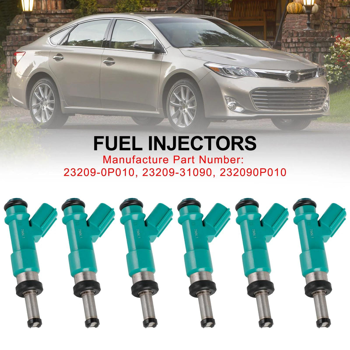 2011-2015 Lexus RX350 3.5L V6 Fuel Injectors 232090P010 2320931090 232500P010 FJ1084 Generic