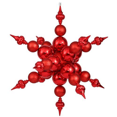 Vickerman 39" Purple Shiny and Glitter Radical Snowflake Christmas Ornament