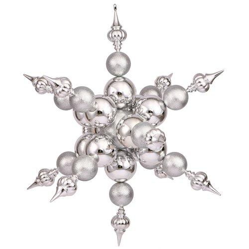 Vickerman 39" Purple Shiny and Glitter Radical Snowflake Christmas Ornament