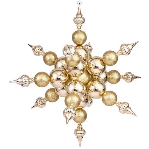 Vickerman 39" Purple Shiny and Glitter Radical Snowflake Christmas Ornament