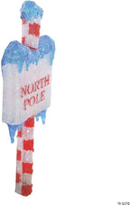 33" Lighted Commercial Grade Acrylic"North Pole" Christmas Sign Display Decoration