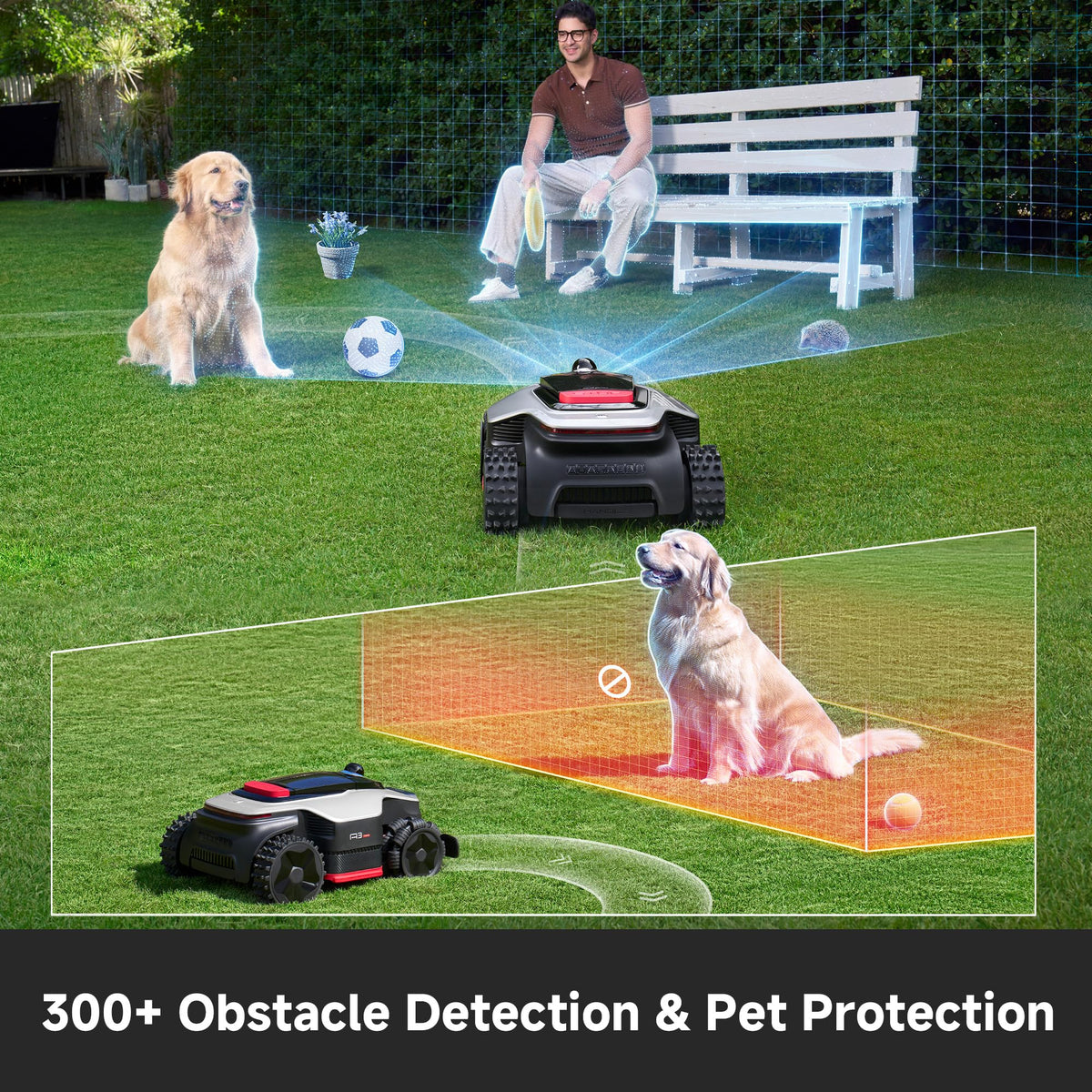 (Latest Upgrade)  A3 AWD 1000 Robot Lawn Mower, 360° 3D LiDAR &amp; AI Dual Vision Smart Robotic Mower for 0.25 Acre, 80% Slopes &amp; 45min Fast Charfor Homeowners with Large/Steep Lawns