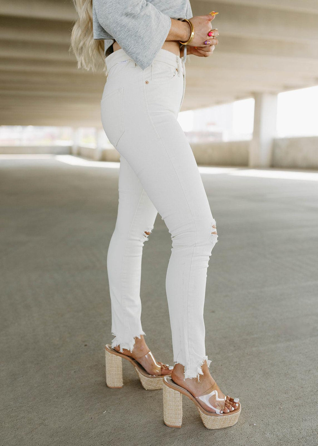 gisele wheat high rise skinny jean