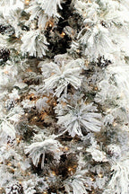7.5' Flocked Pine Long Needle Prelit Artificial Christmas Tree