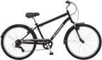 Schwinn Suburban Mens Classic Comfort Bike, 26-Inch Wheels, 7 Speed Drivetrain, 18-Inch Steel Frame, Alloy Linear Hand Brakes, Black