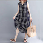 summer literary sleeveless dress