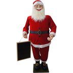 58 in. Christmas Musical Santa Claus Holding a Chalkboard