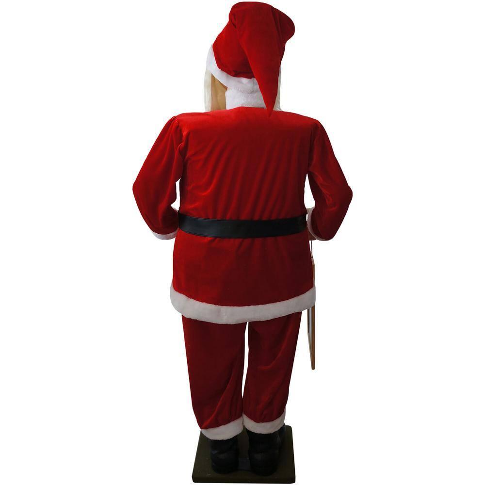 58 in. Christmas Musical Santa Claus Holding a Chalkboard