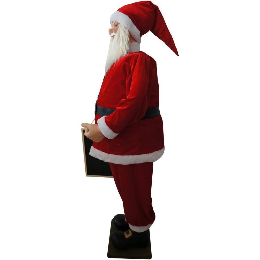 58 in. Christmas Musical Santa Claus Holding a Chalkboard