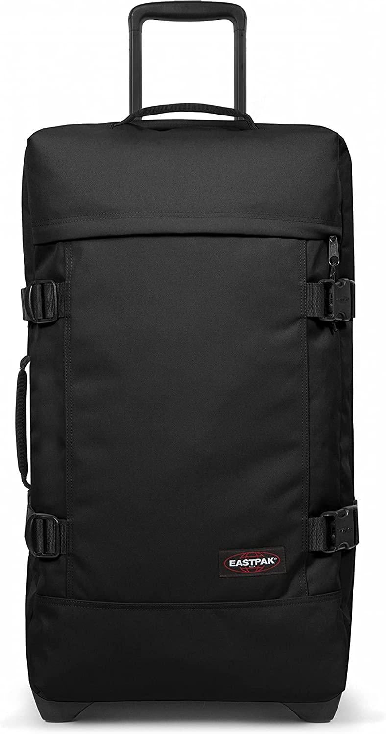 Tranverz - Suitcase with Wheels - Rolling Luggage for Travel with TSA Lock, 2 Wheels, 2 Compartments, and Compression Straps - M, Black