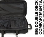 Tranverz - Suitcase with Wheels - Rolling Luggage for Travel with TSA Lock, 2 Wheels, 2 Compartments, and Compression Straps - M, Black