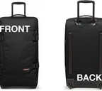 Tranverz - Suitcase with Wheels - Rolling Luggage for Travel with TSA Lock, 2 Wheels, 2 Compartments, and Compression Straps - M, Black