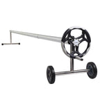 stainless steel solar cover reel swimming pools 18 feet wide inground gray new