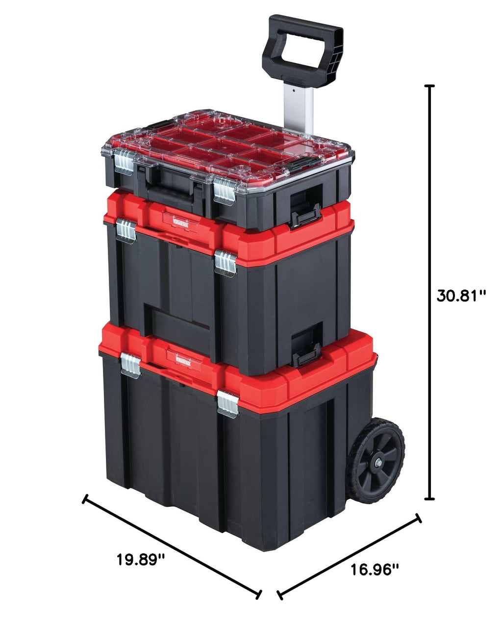VERSASTACK 17.126-in Metal Wheels Lockable Tool Box