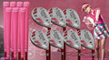 Women's iDrive Golf Clubs All Ladies Pink Hybrid Complete Full Set which Includes: #5, 6, 7, 8, 9, PW +SW Lady Flex Right Handed Utility L Flex Club