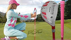 Women's iDrive Golf Clubs All Ladies Pink Hybrid Complete Full Set which Includes: #5, 6, 7, 8, 9, PW +SW Lady Flex Right Handed Utility L Flex Club