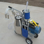 tbvechi milking machine, 25l electric milking machine piston vacuum pump milking pump with bucket, stainless steel cow milking machine milking equipment milker machine