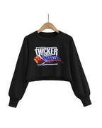 cartoon letter print long sleeve casual sweatshirt