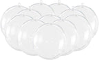 JEEKOS Clear Christmas Ornaments Balls - 10 Pcs Christmas Tress Decorations Ball Transparent Open Plastic Clear Bauble Ornament Gift Present Box Year (4-40cm) (Size : 40cm)