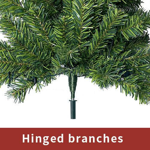 7.5FT Hinged Fir Artificial Christmas Tree w/1250 Lush Branch Tips 350 LED Light