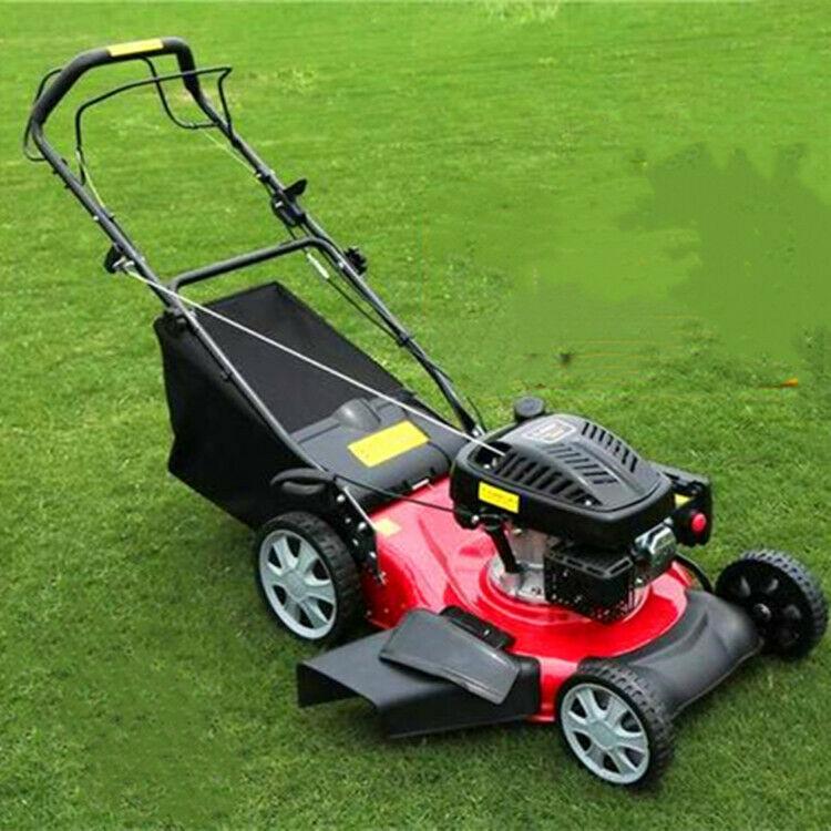 Simple Hand Push Self Propelled Lawn Mower Gasoline Four Stroke Farm 173cc