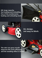 Simple Hand Push Self Propelled Lawn Mower Gasoline Four Stroke Farm 173cc