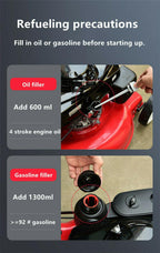 Simple Hand Push Self Propelled Lawn Mower Gasoline Four Stroke Farm 173cc