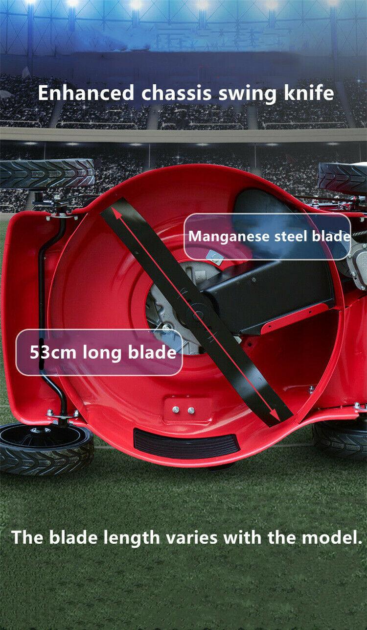 Simple Hand Push Self Propelled Lawn Mower Gasoline Four Stroke Farm 173cc