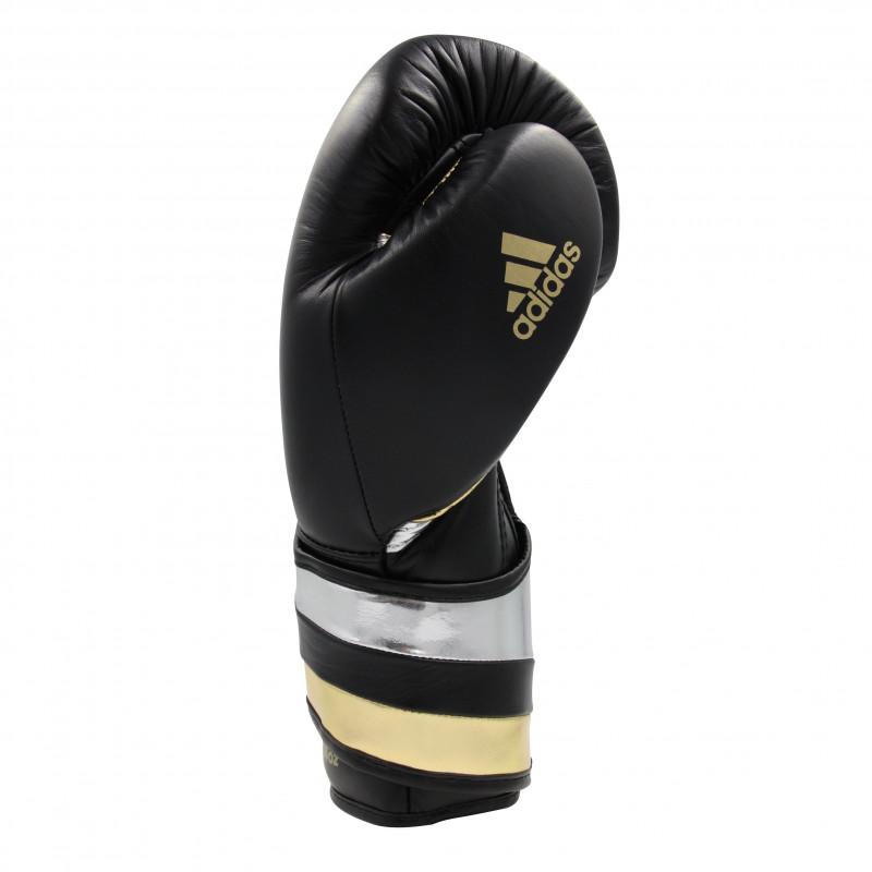 Adi-Speed 501 Pro Boxing and Kickboxing Gloves for Women &amp; Men- 12oz, Black/Gold/Silver