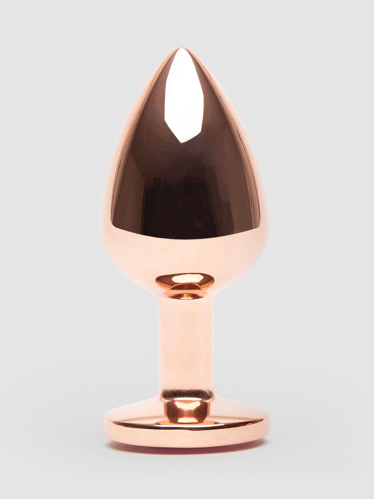 Rear Assets Medium Jeweled Rose Gold Aluminum Butt Plug 2.5 Inch, Gold