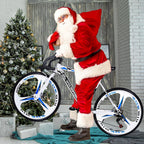 HTNBO 21 Speed Shifting System Road Bike Frame 700C Wheel Adult Road Bicycle for Men And Women,White