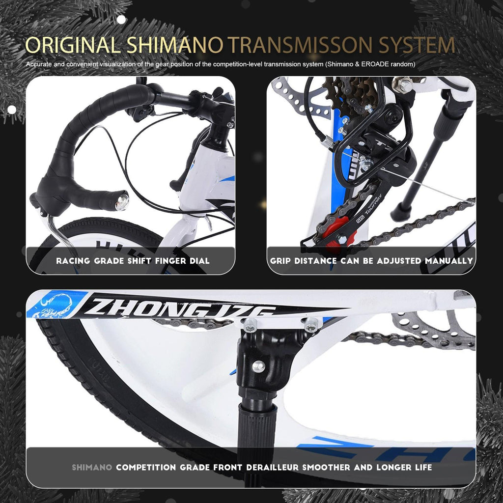 Hotwon Commuters Aluminum Full Suspension Road Bike 21 Speed Disc Brakes, 700c,220lbs,Iron,Black