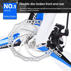 HTNBO 21 Speed Shifting System Road Bike Frame 700C Wheel Adult Road Bicycle for Men And Women,White