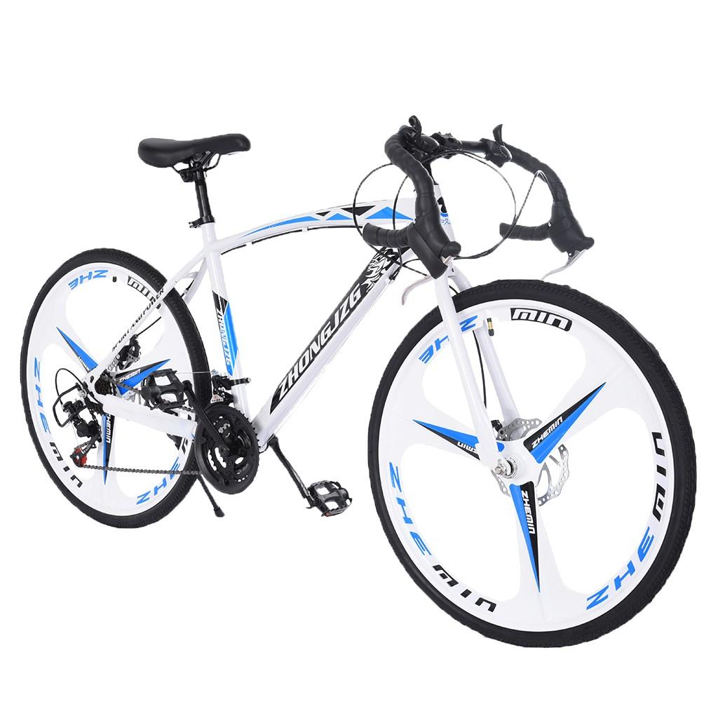 Hotwon Commuters Aluminum Full Suspension Road Bike 21 Speed Disc Brakes, 700c