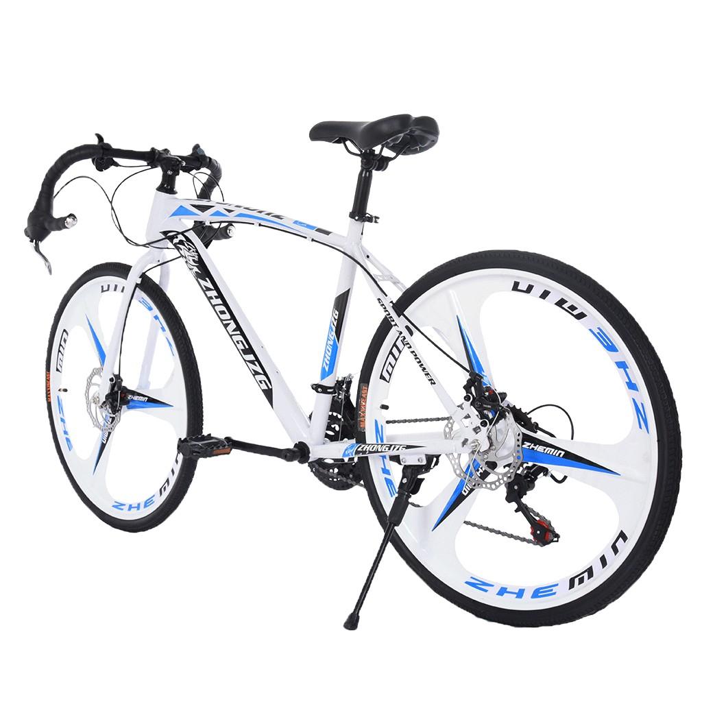 Hotwon Commuters Aluminum Full Suspension Road Bike 21 Speed Disc Brakes, 700c